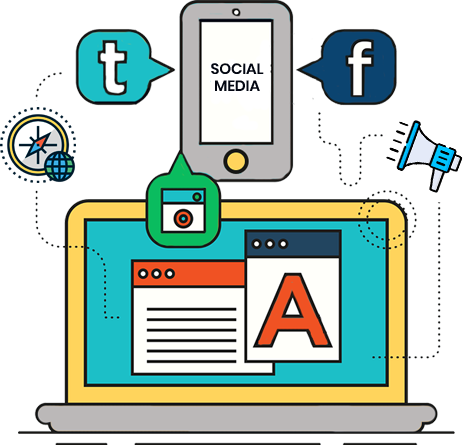 Facebook Marketing Illustration
