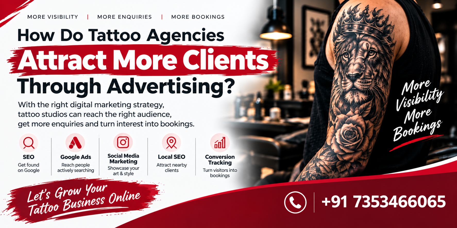 Tattoo advertising strategies to attract more clients through Google Ads and social media