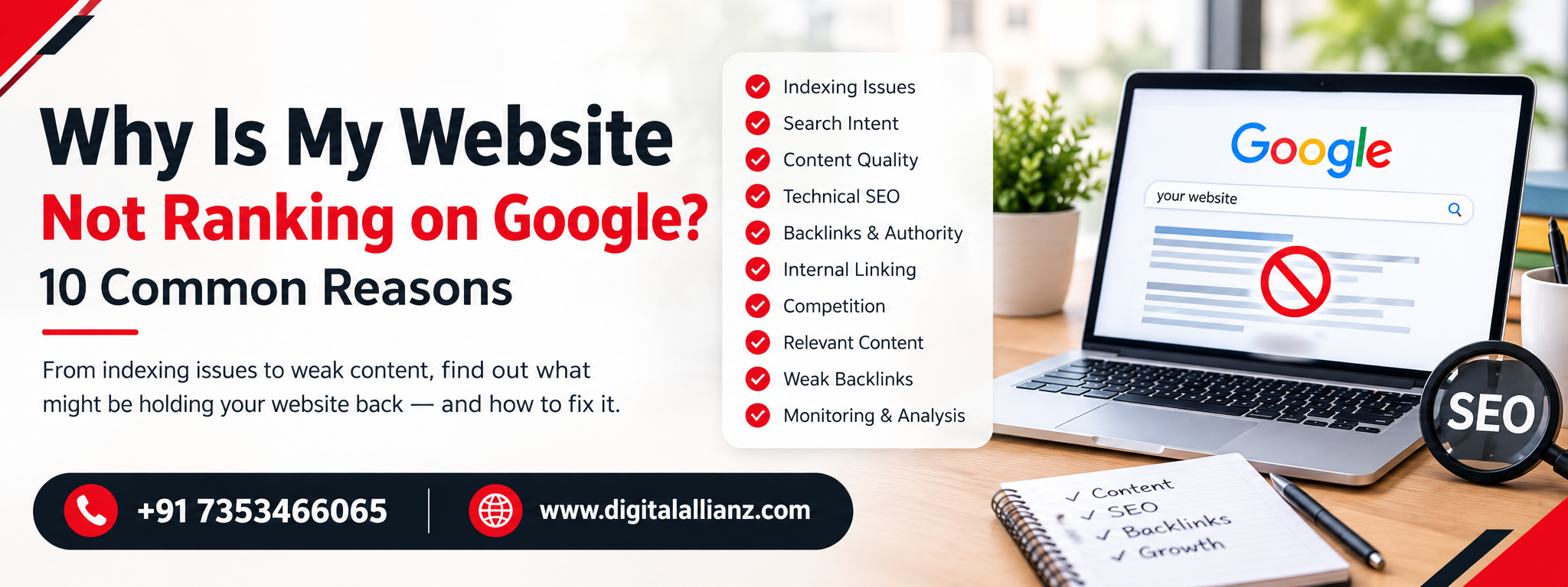 Why is my website not ranking on Google 10 common SEO reasons